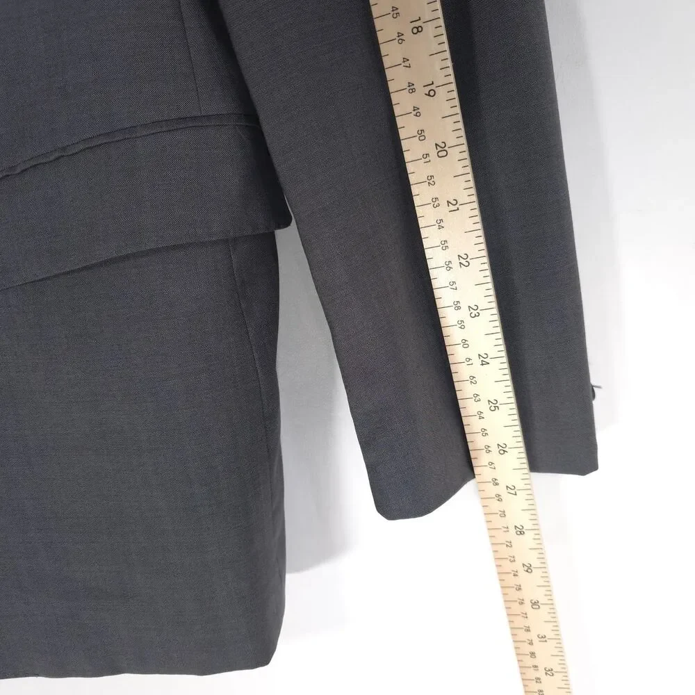 HUGO BOSS Men’s Sport Coat 44L Marzotto Italy Blazer Super 100‎ Gray Virgin Wool